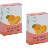 Tr Glikolik Asit Sabunu, Light Up Aha Bha Peeling Yenileyici Gözenek Sıkılaştırıcı Portakal C Vitamini, Cildinizi Derinlemesine Temizleyen ve Yenileyen Güçlü Bir Çözüm 2 Adet - 0-Ten