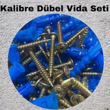 Tr Kalibreli Dübel ve Vida Seti 100 Adet – Pul Başlı. 8mm Dübel - -