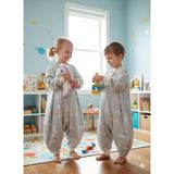 Tr Kollu Uyku Tulumu, %100 Doğal Pamuk, Çift Kat Pazen, Unisex, Gri, 0-6 Ay, 1.0 Tog, 20-24°c - Genel