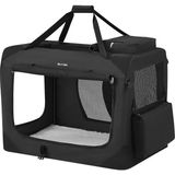 Tr Köpek Kutusu, Köpek Çantası, Katlanabilir, 81 x 58 x 58 Cm, Siyah - 2XS - 001-Siyah