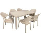 Tr Mandella Elit Rattan 90X150 Eylül Koltuk Masa Takımı Çölbeji - Çok Renkli