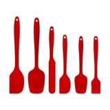 Tr Margo Isıya Dayanıklı Yanmaz Yapışmaz Silikon Spatula Seti 6 Parça Kırmızı
