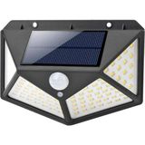 Tr Menfry 50W Solar Güneş Enerjili Duvar Aplik 100 Ledli Bahçe Aydınlatması Sensörlü Duvar Ar