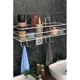 Tr Metal Beyaz Yapışkanlı Banyo Düzenleyici Raf, Şampuanlık Duş Rafı Ve Organizer Mt119b