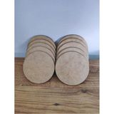 Tr Miracix 10 Adet Ahşap Supla 10 cm Çap Ham Mdf 3 mm Lazer Kesim Yuvarlak Kahverengi 10 x 10 - Genel