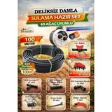 Tr Otomatik Zamanlayıcılı Deliksiz Damla Sulama Seti Ø20 – 100 Metre | 40 Ağaç Uyumlu (HS002 - Genel