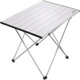 Tr Outdoor Katlanabilir Alüminyum Kamp Ve Piknik Masası, 56X41x45 Cm, 1370 Gr, 18 Kg Taşıma Kapasitesi, Omuz Askılı Çanta İle (Gri)