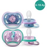 Tr Philips Avent Ultra Air Emzik 6-18 Ay 2'li Kız SCF085/61, SCF085/61 - Renkli