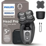 Tr Philips Norelco Kafa Tıraş Makinesi Pro 7000 Serisi - Erkekler Ve Kadınlar İçin Kafatası Tıraş Makinesi, Temiz Tıraş İçin 360° Esnek Kafa Ve Rahat Kesim Bıçakları, Cilt Naziği, Model Hs7980/40