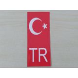 Tr Plaka Stıcker 10,5X4,5Cm Kırmızı Ay Yıldız Tr Stıcker, Tr Etıketı, Tr Cıkartması, Plaka Arması