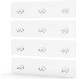 Tr 'S Duş Rafı Yapıştırıcısı, 4 Parça Köşe Duş Rafı Yapıştırıcı Sticker Yedek Kancası, Güçlü Yapıştırıcı Kancalar Duş Rafı Banyo Askılığı Sabunluk Sepet Duvar Askısı İçin