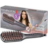 Tr Saç Düzleştirici Keratin Protect 2'Si 1 Arada Düzleştirici Ve Saç Fırçası, Badem Yağı İle Zenginleştirilmiş Keratin Seramik Kaplama, Dijital Ekran, 150-230°C Cb7480