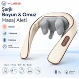 Tr Şarjlı Boyun Omuz Masaj Aleti, Isıtmalı Kablosuz 4d Masaj Cihazı, 3 Kademe Masaj Seçeneği, 1800 Mah Batarya, Sırt Bel Bacak Kullanımına Uygun - 000-Siyah