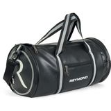 Tr Spor Çantası Seyahat | Suni Deri Gym Bag | Silindir Tasarım Unisex | Fitness Spor Salonu Çanta | El ve Omuz Askılı - 00-Siyah
