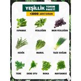 Tr Tohum Dünyam 10 Çeşit Yeşillik Tohum Paketi 3000 Tohum - Genel