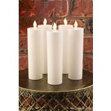 TR Turan Collection 5'li Pilli Led Silindir Mum 20 cm, Baton Mum Beyaz Renk