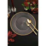 TR Turan Collection Inci 6'lı Supla Seti Gold Renk, Lüks Sert Plastik Supla Seti - 35 x 35 cm