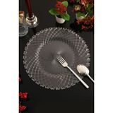 TR Turan Collection Kalp 6'lı Supla Seti Şeffaf Renk, Lüks Sert Plastik Supla Seti - 35 x 35 cm