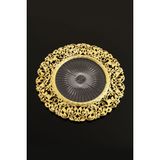 TR Turan Collection Lale 6'lı Supla Seti Gold Renk, Lüks Sert Plastik Supla Seti - 35 x 35 cm