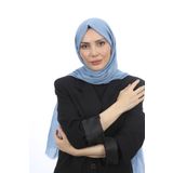 Trablus Tessetür Kadın Bambu Kraş Şal Açık Mavi