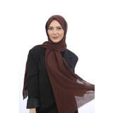 Trablus Tessetür Kadın Bambu Kraş Şal Acıkahve