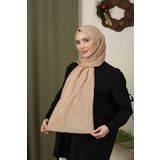 Trablus Tessetür Kadın Bambu Kraş Şal Sütlü Kahve