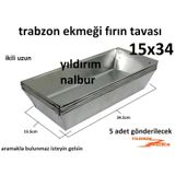 Trabzon Ekmeği 15x34 Fırın Tavası Puntalı İkili Uzun Taş Fırın Ta