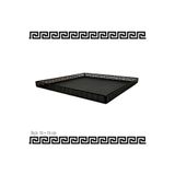 Trabzon Isı Market Metal Şömine & Soba Altlığı | Siyah Antik Desenli Dekoratif Zemin Koruyucu (70x70 cm)