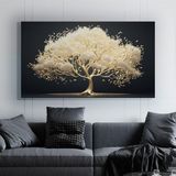 Trade Ays Wisteria Çiçeği Ağacı Dekoratif Kanvas Duvar Tablo - 60X90