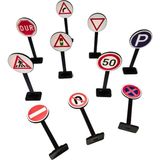 Trafik Işaretleri Eğitici Ahşap Oyuncak - Pembe