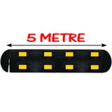 Trafik Kasis Kauçuk Yol Kasisi Hız Kesici Tümsek Kauçuk Şaseli Kasis 5 Metre (50x40 cm)