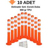 Trafik Plus 10'lu Delinatör Set 73 x 8 cm %100 Tpu, Esnek Duba