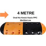 Trafik Plus Oval Hız Kesici Ppc, Kapaklı Yol Kasisi Set - 4 Metre