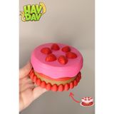 TRAGEDY Hayday - Çilekli Pasta Cheesecake Açılır Kapanır Kek Saklama Kabı 3D Baskı Figür