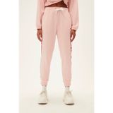 Trainer SweatPants Pudra Pembe Logo Baskılı Kadın Eşofman Altı