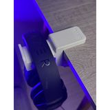 Trak3D Premium Beyaz Masa Kenarı Kulaklık Standı – Polardock Edition | Kaydırmaz Keçeli, Ergonomik ve Güçlendirilmiş