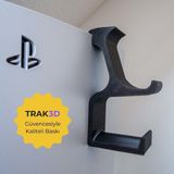 TRAK3D Ps5 Kol ve Kulaklık Tutucu Aparat, Ps5 Konsol Aparatı - Siyah