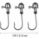 Trakav Jighead Iğne 1/0 3.3 cm Silikon Yem Için Levrek Avı Uyumlu 3’lü Paket - 5