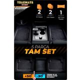 Trakmats Ford C-Max 2004 - 2019 Kesilebilir Havuzlu Oto Paspas Ada Siyah