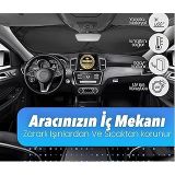 Trakmats Toyota Corolla 2019-2025 Ile Uyumlu Oto Ön Cam Güneşlik, Katlanabilir Milfonlu, Uv Koruma, 150X70 Cm