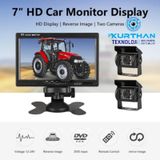 Traktör Biçerdöver 7inç Monitör ve Çift Kamera Sistemi