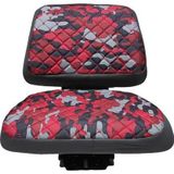 Traktör Koltuk Kılıfı - Kolçaksız - Kırmızı Kamuflaj - Ithal Impertex- Bb-374