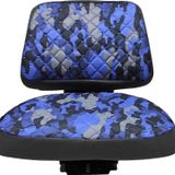 Traktör Koltuk Kılıfı - Kolçaksız -mavi Kamuflaj -ithal Impertex- Bb-373