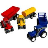 Traktör Oyuncak 3'Lü Set Süper Farm Modern Design Römorklu Traktör Set