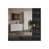 trakya banyo Banyo dolabı seti lake 80'lık alt dolap lake boy dolap seramik lavabo led aydınlatmalı ayna