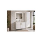 trakya banyo Banyo dolabı seti membran 80'lık alt dolap membran boy dolap seramik lavabo led aydınlatmalı ayna