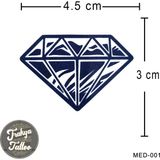 Trakya Tattoo 1 Ay Kalıcı Dövme Elmas Minimal Geçici Dövme MED-001 - Siyah
