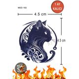 Trakya Tattoo 1 Ay Kalıcı Dövme Minimal Kedi Geçici Dövme - Siyah