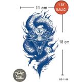 Trakya Tattoo 1 Ay Kalıcı Dövme Yarım Kol Geçici Dövme - Siyah