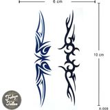 Trakya Tattoo Geçici Dövme 1-2 Hafta Kalıcı Minimal Tribal Dövme - Siyah